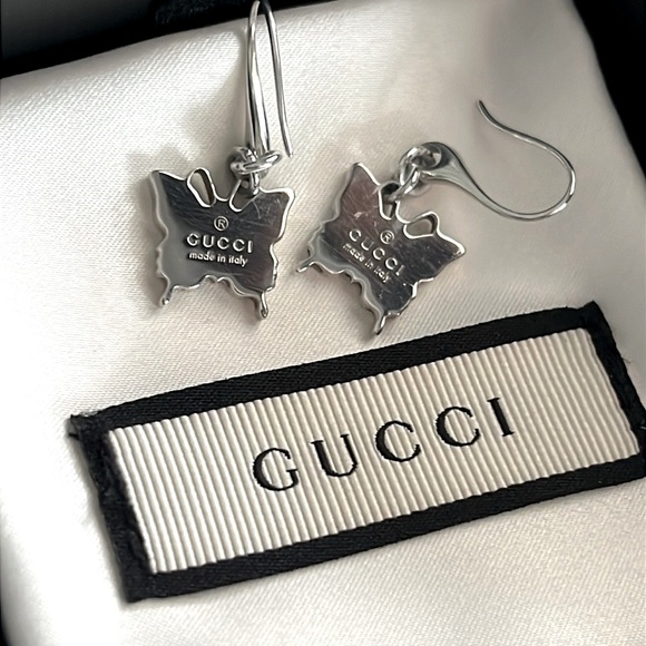 Gucci Jewelry - NWT Gucci Silver 925 Butterfly Drop Earrings
